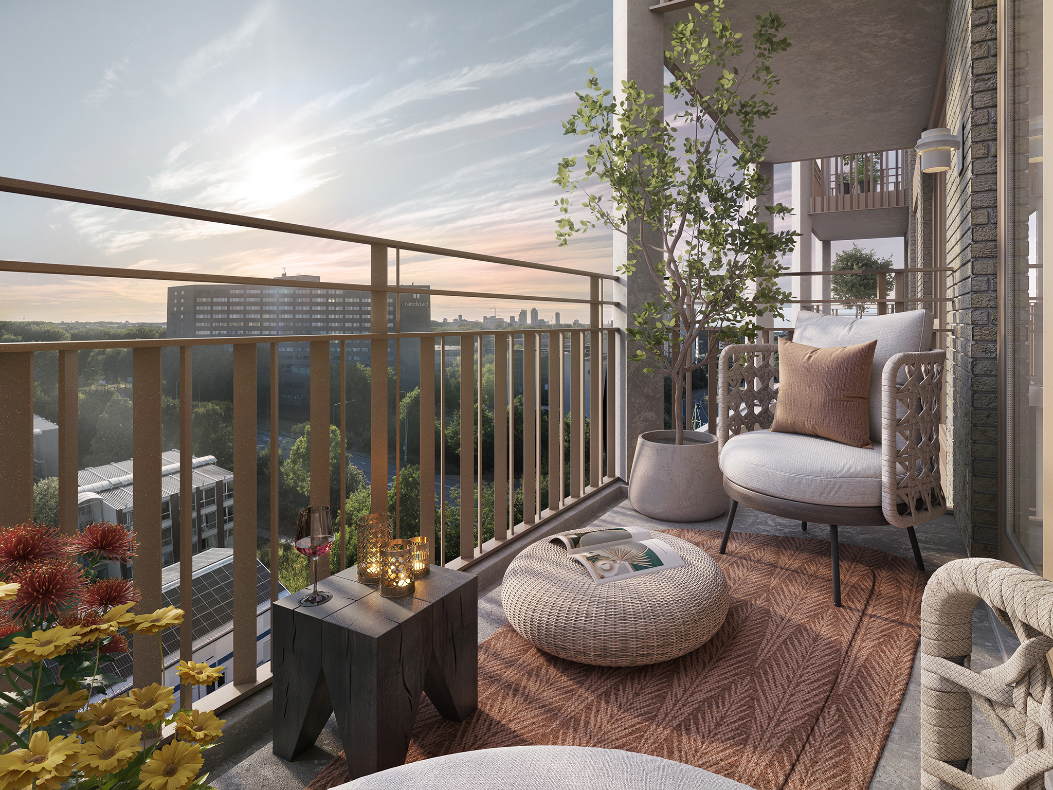 Nieuwbouw Amsterdam Fusion Buitenruimte A01 2 Kamerappartement 1536